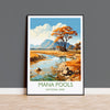 Mana Pools Travel Poster Wall Art, Travel Print of Mana Pools, Zimbabwe Gift, Mana Pools National Park Africa Art Gift