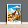 Maasai Mara Travel Poster Wall Art, Travel Print of Maasai Mara, Kenya Gift, Maasai MaraNational Reserve Africa Art Gift