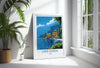 Lake Garda Travel Poster Wall Art, Travel Print of Lake Garda, Lake Garda Art Lovers Gift, Italy, Italian Lakes Art Gift