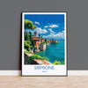 Sirmione Travel Print Wall Art, Travel Poster of Lake Garda, Sirmione Art Lovers Gift, Italy, Italian Lakes Art Gift