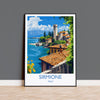 Sirmione Travel Poster Wall Art, Travel Print of Lake Garda, Sirmione Art Lovers Gift, Italy, Italian Lakes Art Gift