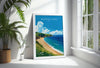 Blackpool Sands Travel Poster Wall Art, Travel Print of Blackpool Sands,England, Devon Art Lovers Gift, Travel Art Gift