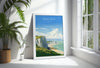 Beachy Head Travel Print Wall Art, Beachy Head Travel Poster, East Sussex, English Coastal Art lovers Gift, White Cliffs Gift