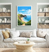 Durdle Door Travel Print, Travel Poster of Durdle Door, England, Dorset Coast Art Lovers Gift, Wall Art Print