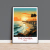 The Gambia Travel Print, Travel Poster of The Gambia , The Gambia Gift, The Gambia Sunset Africa, Africa Art Lovers Gift, Wall Art Print