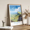 Pen Y Fan Travel Poster Wall Art, Pen Y Fan Travel Print, Wales, Brecon Beacons Welsh Art Gift, Wall Art Print