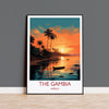 The Gambia Travel Poster Wall Art, Travel Poster of The Gambia , The Gambia Gift, The Gambia Sunset Africa, Africa Art Lovers Gift,