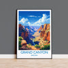 Grand Canyon Travel Print Wall Art, Travel Poster of Grand Canyon, Grand Canyon Art Lovers Gift, Arizona, USA Travel Art