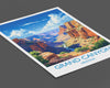 Grand Canyon Travel Print Wall Art, Travel Poster of Grand Canyon, Grand Canyon Art Lovers Gift, Arizona, USA Travel Art