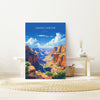 Grand Canyon Travel Print Wall Art, Travel Poster of Grand Canyon, Grand Canyon Art Lovers Gift, Arizona, USA Travel Art