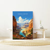 Grand Canyon Travel Poster Wall Art, Travel Print of Grand Canyon, Grand Canyon Art Lovers Gift, Arizona, USA Travel Art