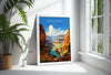 Grand Canyon Travel Poster Wall Art, Travel Print of Grand Canyon, Grand Canyon Art Lovers Gift, Arizona, USA Travel Art