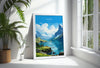 Fjords Travel Print, Travel Poster of Fjords, Norway Poster, Fjords Art Gift, Norway Art Lovers Travel Gift