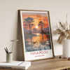 Mana Pools Travel Print Wall Art, Travel Poster of Mana Pools, Zimbabwe Gift, Mana Pools National Park Sunset Africa Art Gift