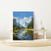 Yosemite Travel Poster Wall Art, Travel Print of Yosemite, National Park Art, Yosemite Gift, Colorado, USA, Travel Wall Art Gift