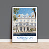 Kensington Travel Print Wall Art, Travel Poster of Kensington, London Poster, Kensington Gift, Kensington Art Lovers Gift, UK Travel Gift