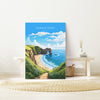 Durdle Door Travel Print, Travel Poster of Durdle Door, England, Dorset Coast Art Lovers Gift, Wall Art Print