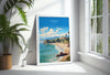 Malibu Travel Poster, Travel Print of Malibu, California, Malibu Art Lovers Gift, USA Gift, Wall Art Print