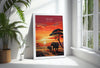 Kruger Travel Print, Travel Poster of Kruger, Kruger Sunset Art Lovers Gift, South Africa Art Gift, Wall Art Print