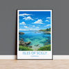 Isles of Scilly Travel Poster, Travel Print of Isles of Scilly, England, Cornwall Art, Isles of Scilly Art Lovers Gift, Wall Art Print