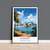 Sydney Travel Poster, Travel Print of Sydney, New South Wales Art, Australia Art Lovers Gift, Sydney Wall Art