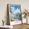 Sydney Travel Poster, Travel Print of Sydney, New South Wales Art, Australia Art Lovers Gift, Sydney Wall Art