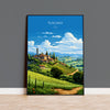 Tuscany Travel Print Wall Art, Travel Poster of Tuscany, Tuscany Art Lovers Gift,Italy Art Gift