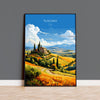 Tuscany Travel Poster Wall Art, Travel Print of Tuscany, Tuscany Art Lovers Gift,Italy Art Gift