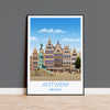 Antwerp Travel Print, Travel Poster of Antwerp , Belgium, Antwerp Art Lovers Gift, Belgium City Wall Art Print