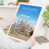 Antwerp Travel Poster, Travel Print of Antwerp , Belgium, Antwerp Art Lovers Gift, Belgium City Wall Art Print