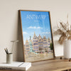 Antwerp Travel Poster, Travel Print of Antwerp , Belgium, Antwerp Art Lovers Gift, Belgium City Wall Art Print