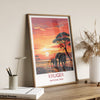 Kruger Travel Print, Travel Poster of Kruger, Kruger Sunset Art Lovers Gift, South Africa Art Gift, Wall Art Print