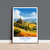 Tuscany Travel Poster Wall Art, Travel Print of Tuscany, Tuscany Art Lovers Gift,Italy Art Gift