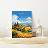 Tuscany Travel Poster Wall Art, Travel Print of Tuscany, Tuscany Art Lovers Gift,Italy Art Gift